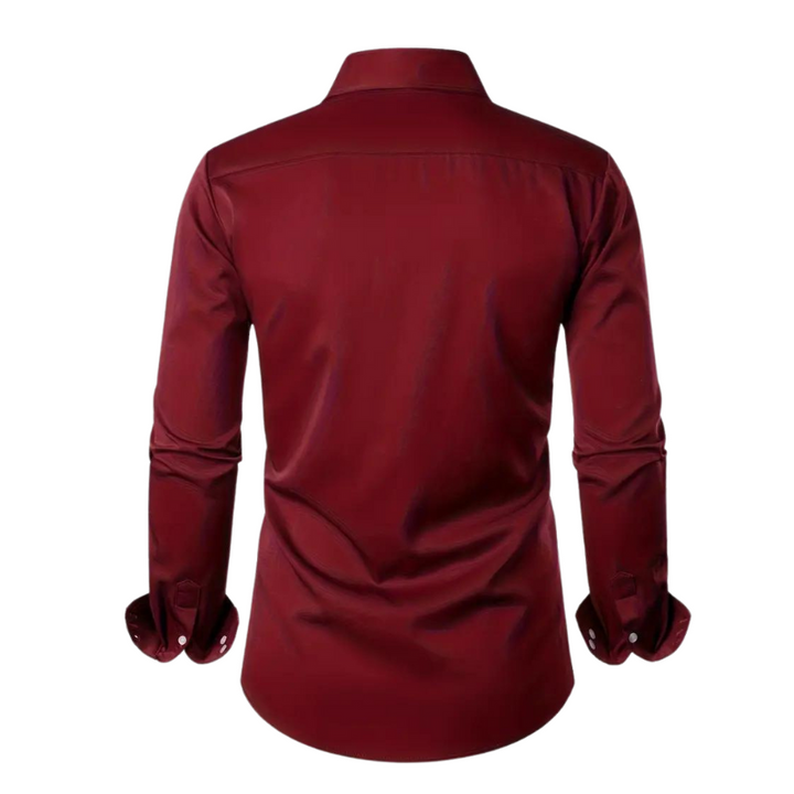 Sophisticated men's party shirt. Elegant slim fit, long sleeve button down, ideal for formal events.