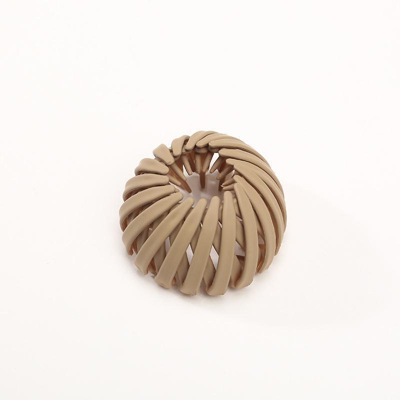 Resin women's hairpin in a neutral color, an instant elegant bun maker for various hair types