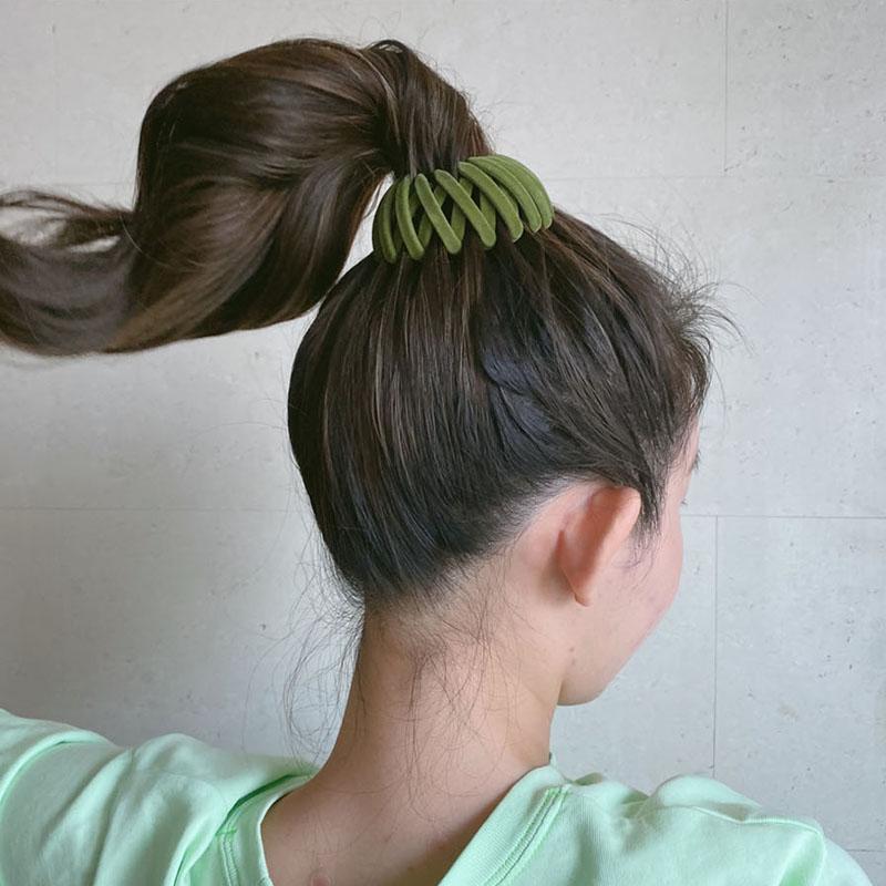 Stylish women's hairpin, a bun maker for quick and easy elegant hair styles, durable resin material