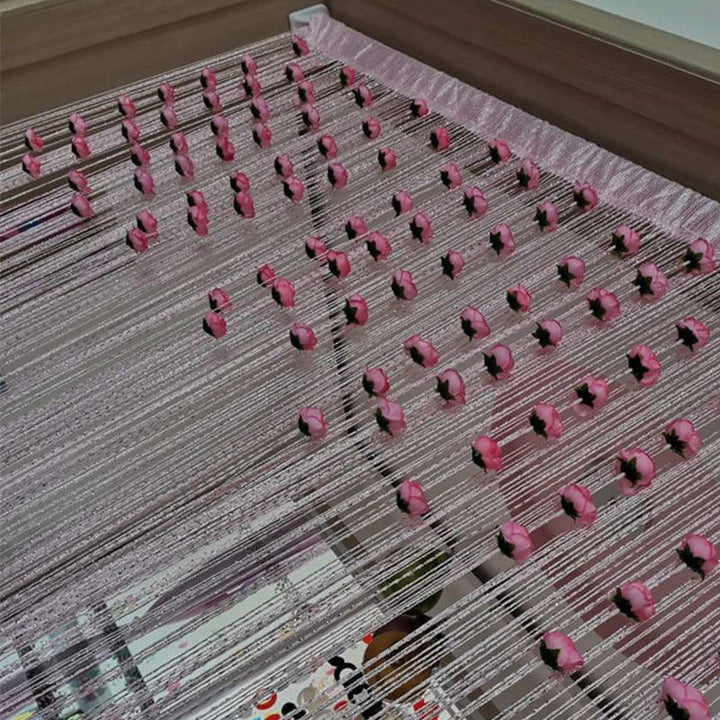 Sophisticated Elegant Rose Thread Tassel Door Curtain, a unique room accent