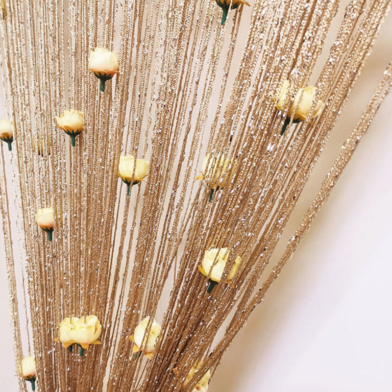 Elegant Rose Thread Tassel Door Curtain, a versatile piece for various home styles