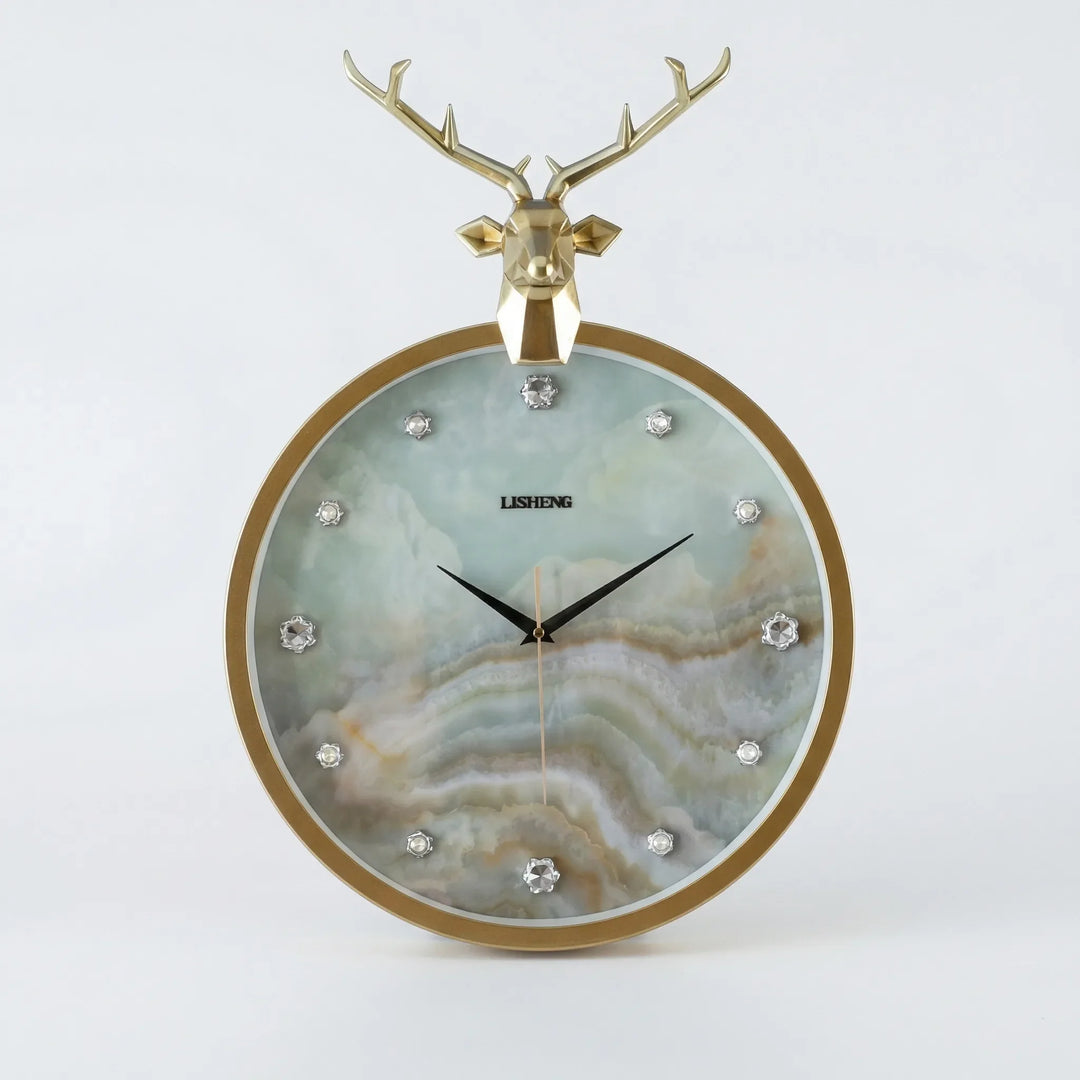 Stylish decorative round wall clock; a silent accent for any modern home or office setting.