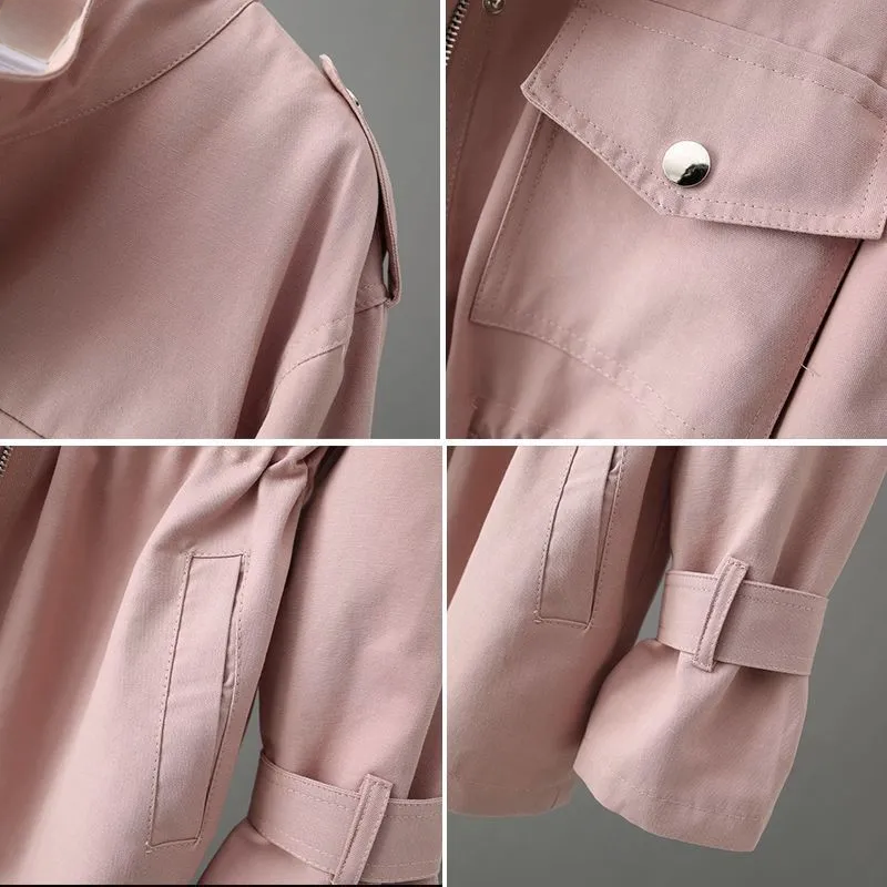 Women's elegant long cargo trench coat, essential fall outerwear for a chic autumn look.
