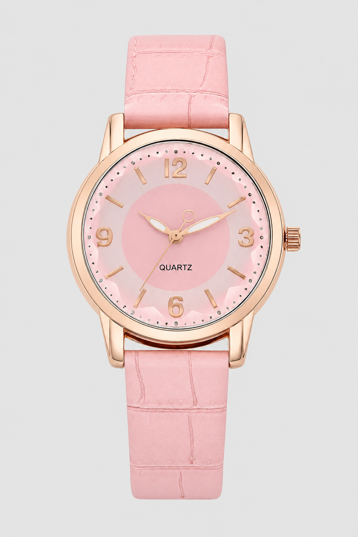 Timeless classic women's dress watch with an elegant embossed strap, an ideal gift for her and a versatile accessory.