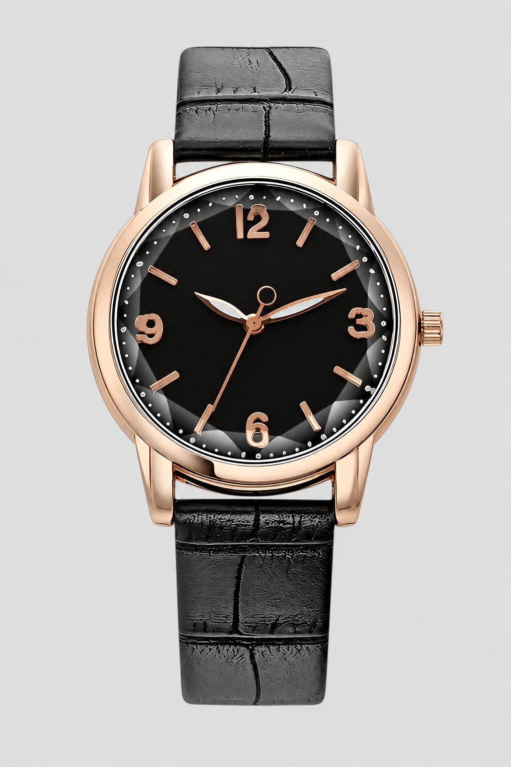 Women's Classic Embossed Strap Watch, a minimalist elegant timepiece designed for style and everyday sophistication.