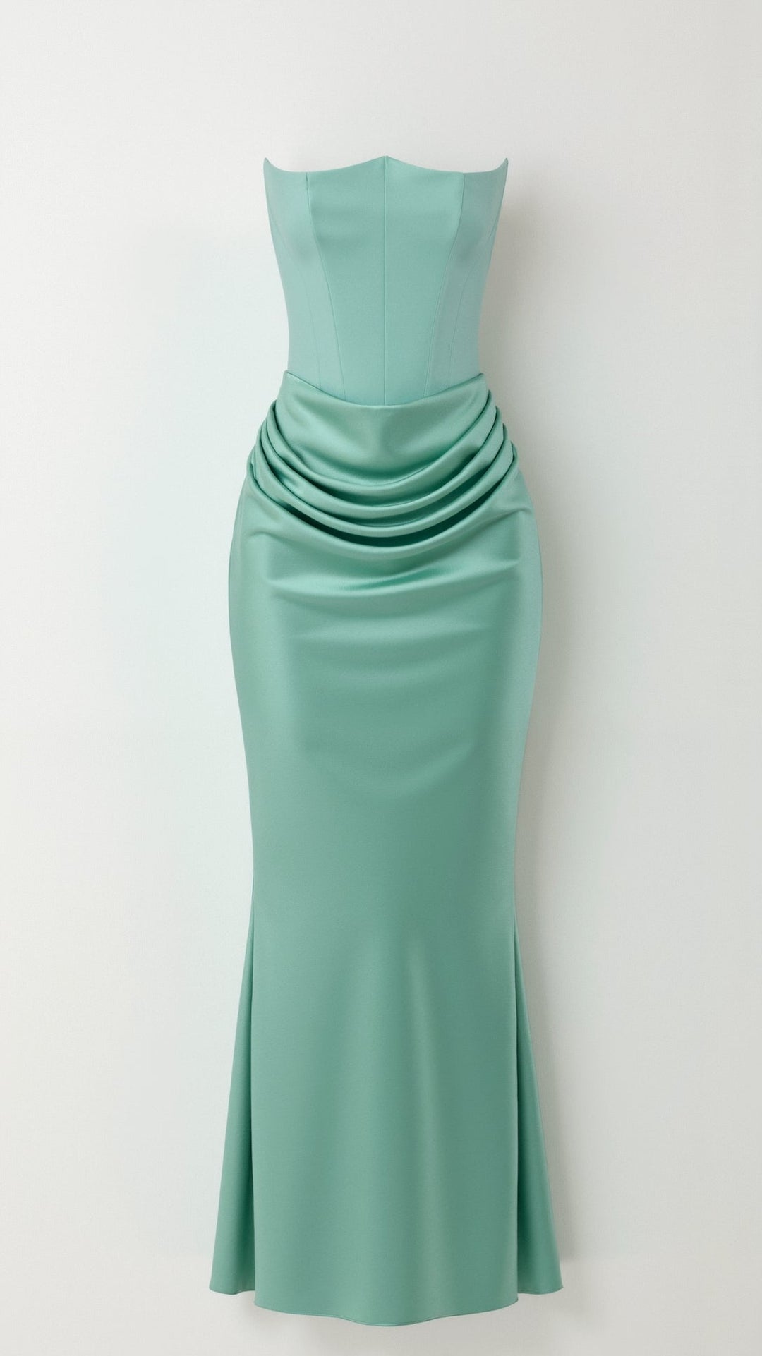 Elegant women's column maxi dress styled with accessories, perfect for formal events.