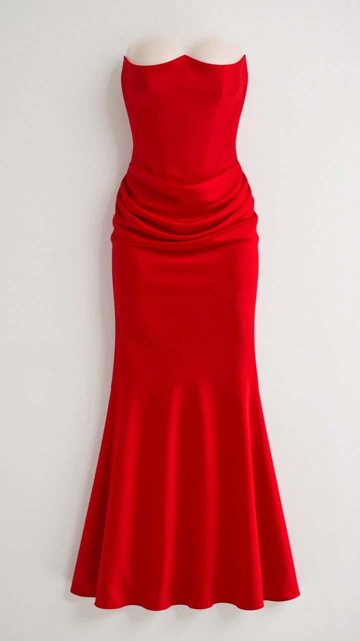 Sophisticated sleeveless column maxi dress, perfect as a wedding guest dress or evening wear.