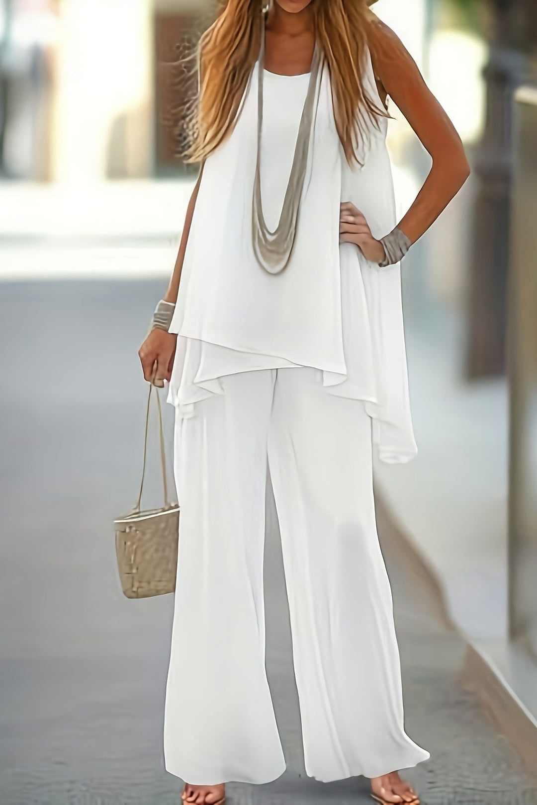 Elegant women's coordinated outfit set for sophisticated style. Perfect for formal or semi-formal occasions, chic & comfortable.