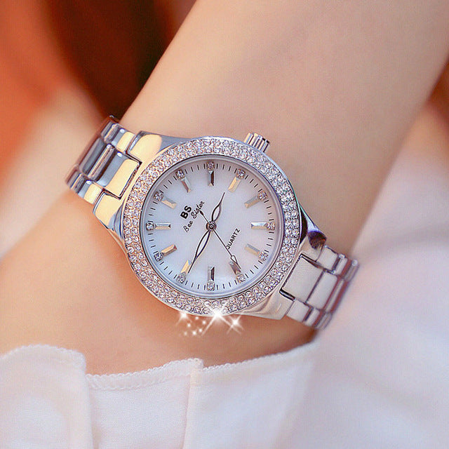 Elegant Women's Esmée Quartz Watch, a two-tone classic timepiece with a round dial, perfect as a ladies' fashion accessory.