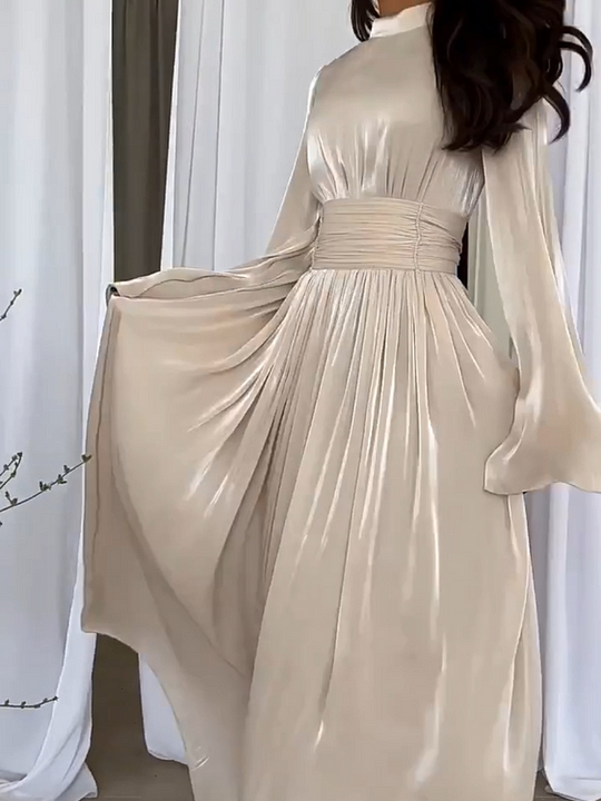 Stylish women's flowing maxi dress. Versatile for summer fashion, vacations, parties, or sophisticated casual wear.