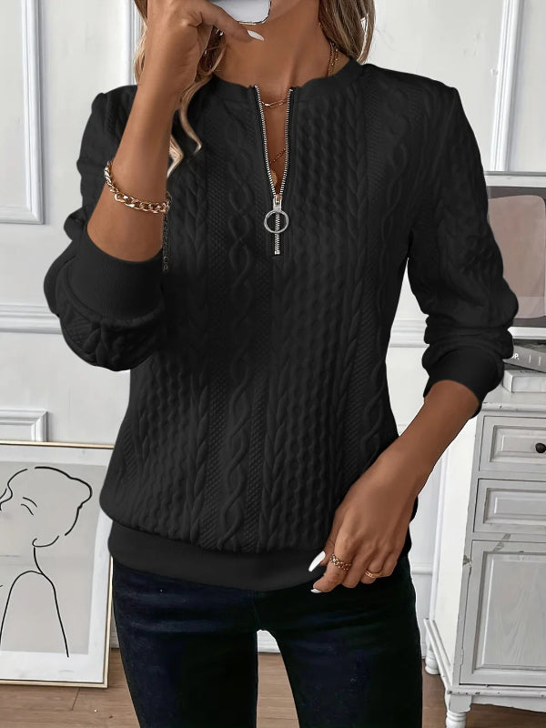 Stylish women's half-zip, a versatile spring top for activewear and casual outfits