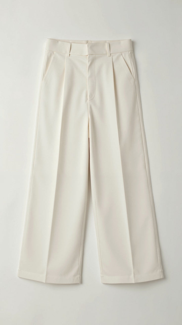 Comfortable women's wide-leg spring pants, designed with a high waist for a flattering and modern look.