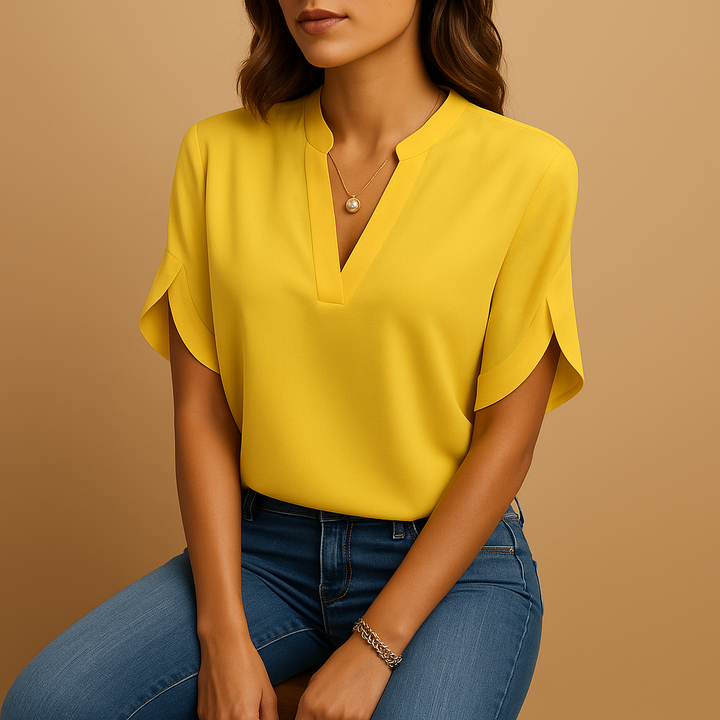 Women's comfortable blouse, a lightweight and flowy top in a classic design for everyday elegance.