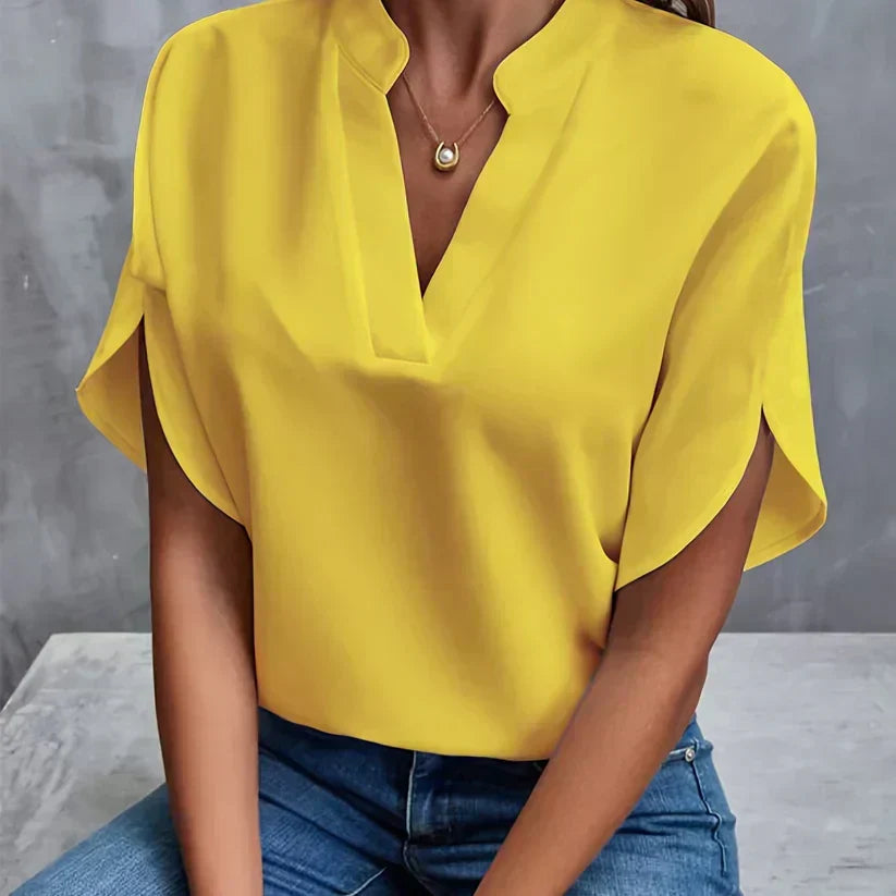 Isabella women's elegant lightweight blouse, versatile for both office and casual summer outfits.