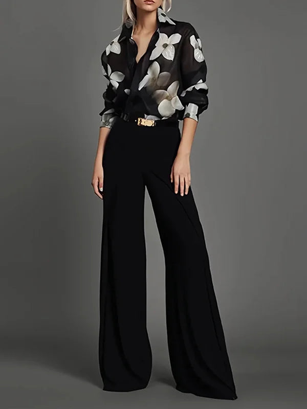 Stylish women's long-sleeve blouse for everyday fashion. Elegant top, great for casual chic or office outfits.