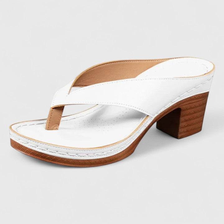 Women's orthopedic heels designed for foot pain relief. Offers arch support, stable walk, & all-day comfort. Elegant style.