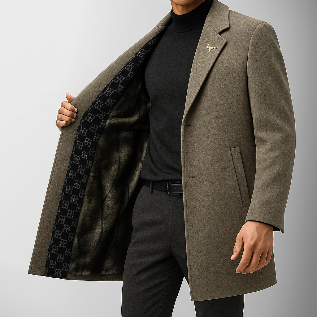 Classic women's wool blend winter coat, offering warmth and style, perfect for ladies' elegant outerwear.