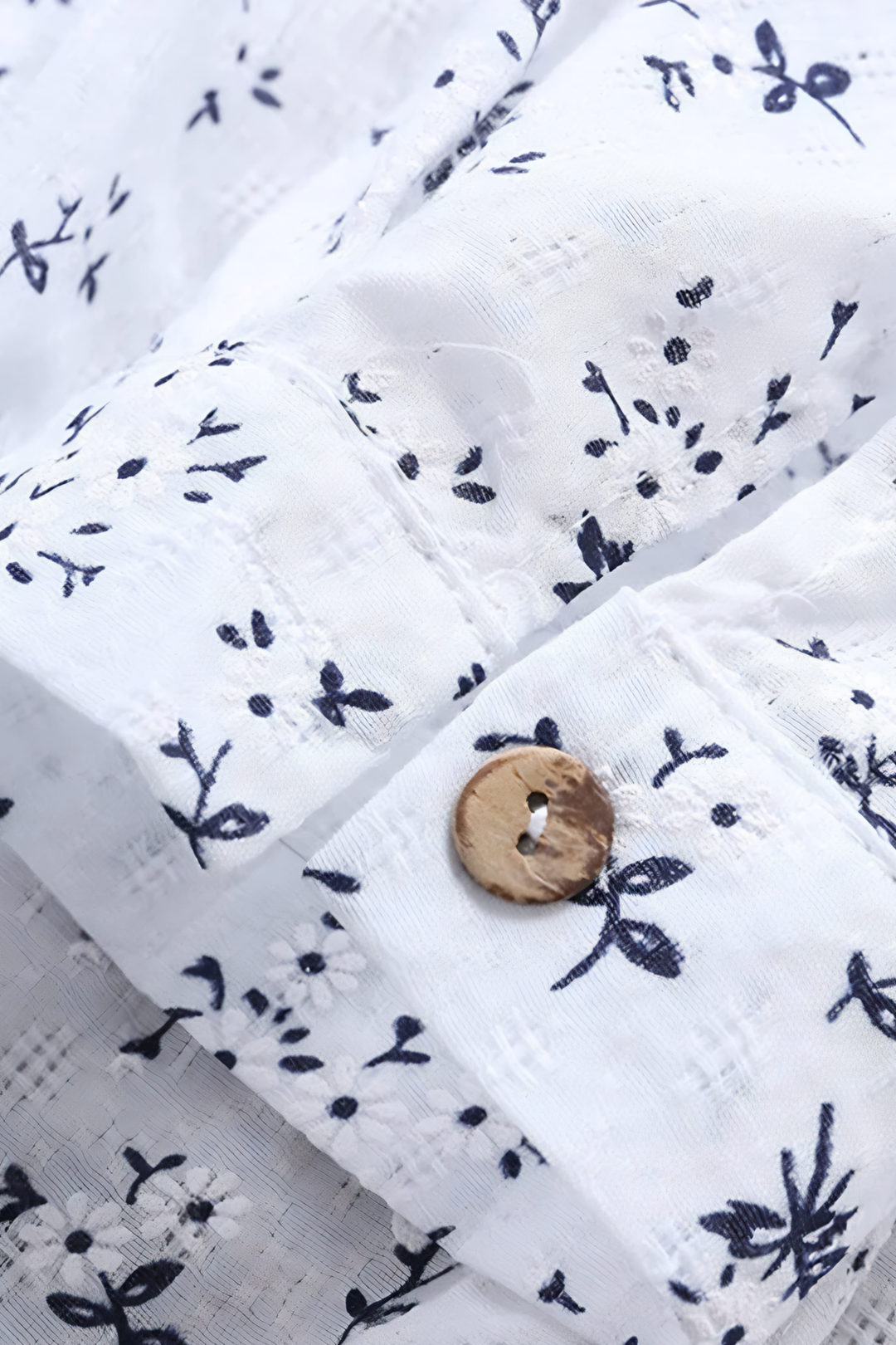 Stylish women's printed long sleeve blouse. Versatile top, great for elegant casual wear or professional office outfits.