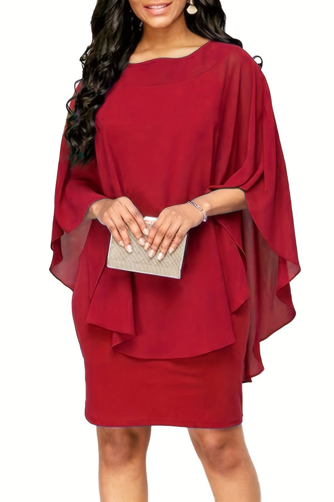 Versatile women's patterned midi dress, relaxed and comfortable, suitable for casual day or elegant summer events.