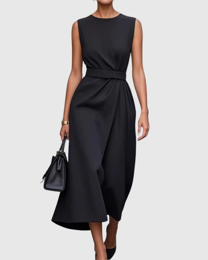 Chic sleeveless midi dress for women, featuring a flattering fit, ideal as a party or casual dress.