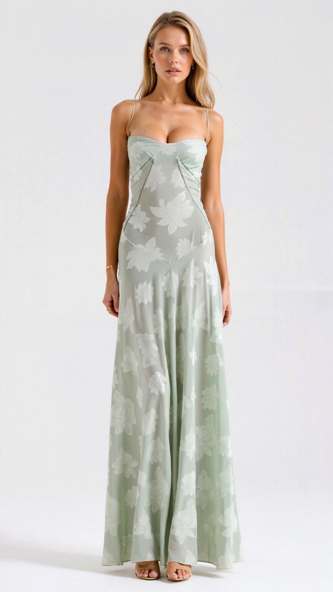 Flattering women's formal slip maxi dress, designed for elegance at weddings