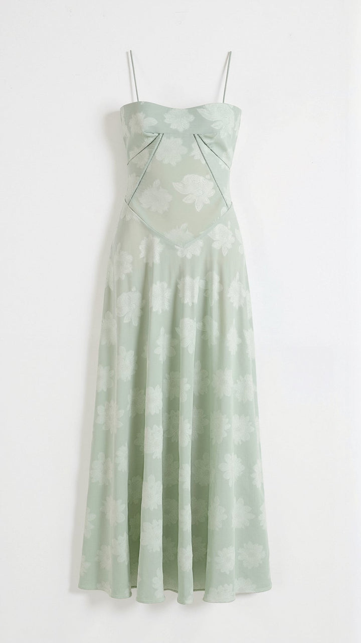 Sleek and elegant women's maxi slip dress, an excellent choice for a wedding guest