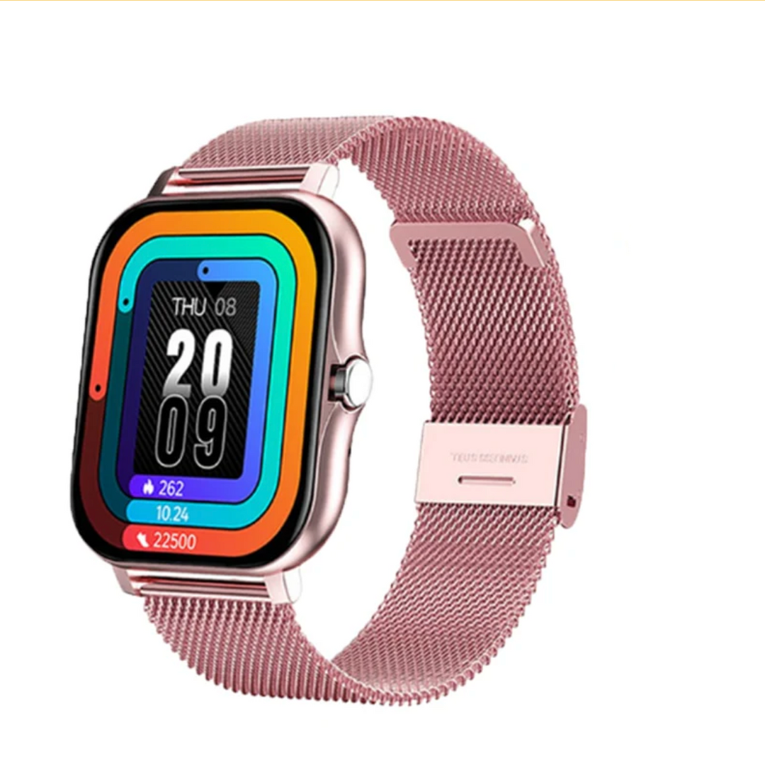 Black elegant women's smartwatch. Advanced health & fitness tracker for activity, sleep & heart rate.