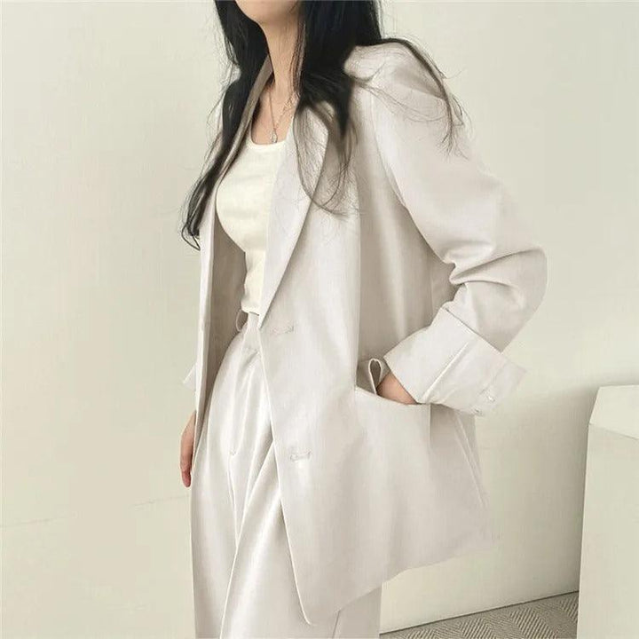 Tailored blazer and trousers, an elegant women's suit set for any formal occasion