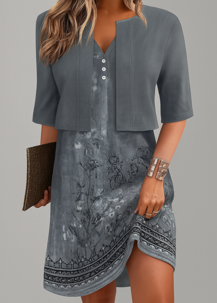 Comfortable women's elegant two-piece long skirt dress. Perfect maxi outfit for summer parties & vacations.