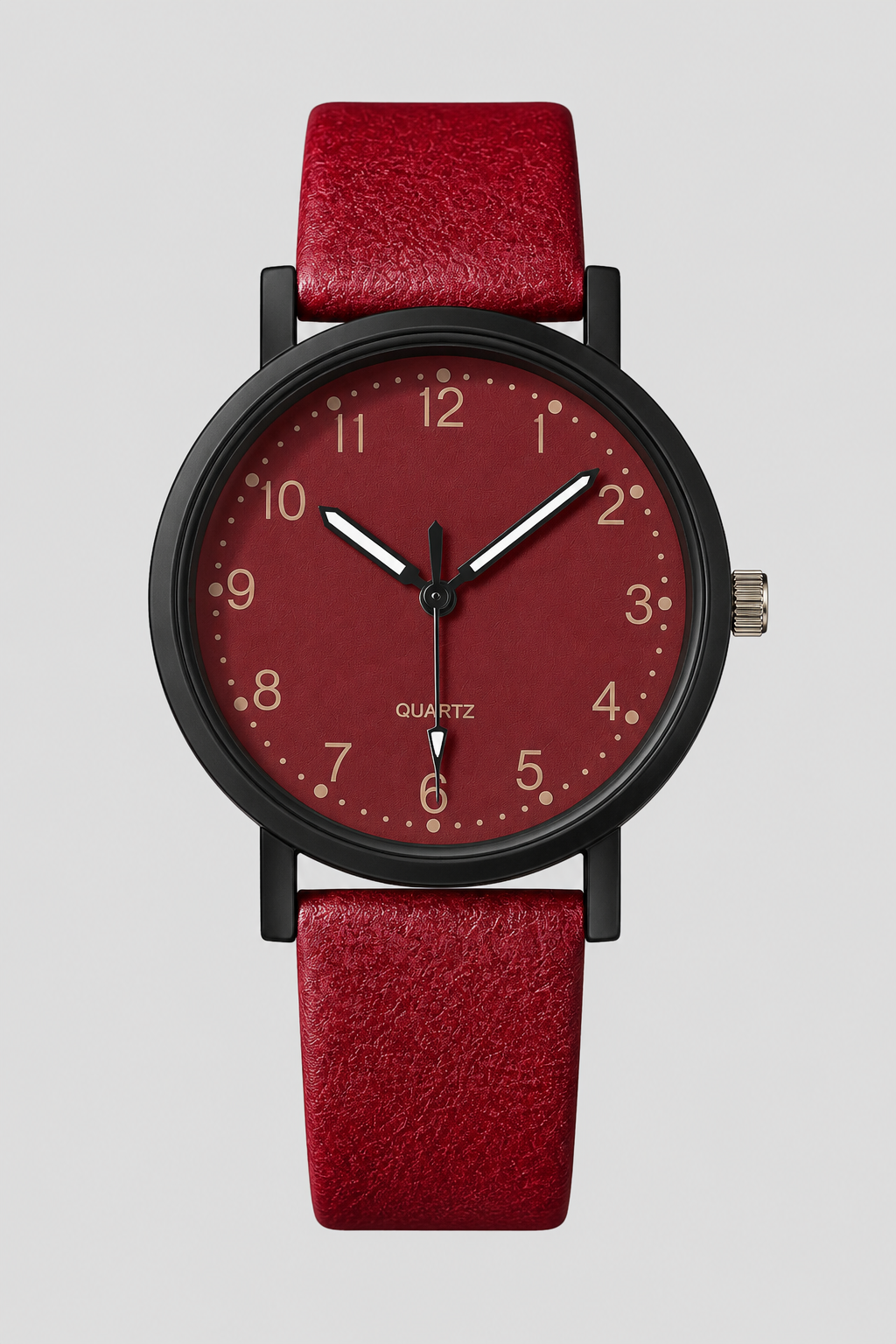Classic women's vintage watch with a clear elegant dial and chic leather strap. A timeless gift for her.
