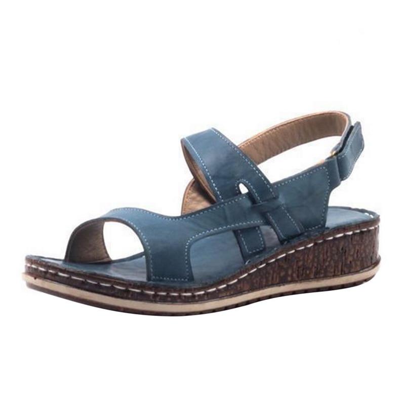 Versatile women's elegant wedge sandals. Perfect open-toe summer footwear for comfort & style.