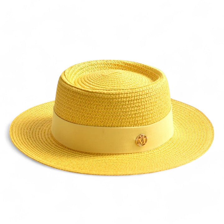 Women's classic wide brim straw hat, perfect for stylish sun protection during summer.