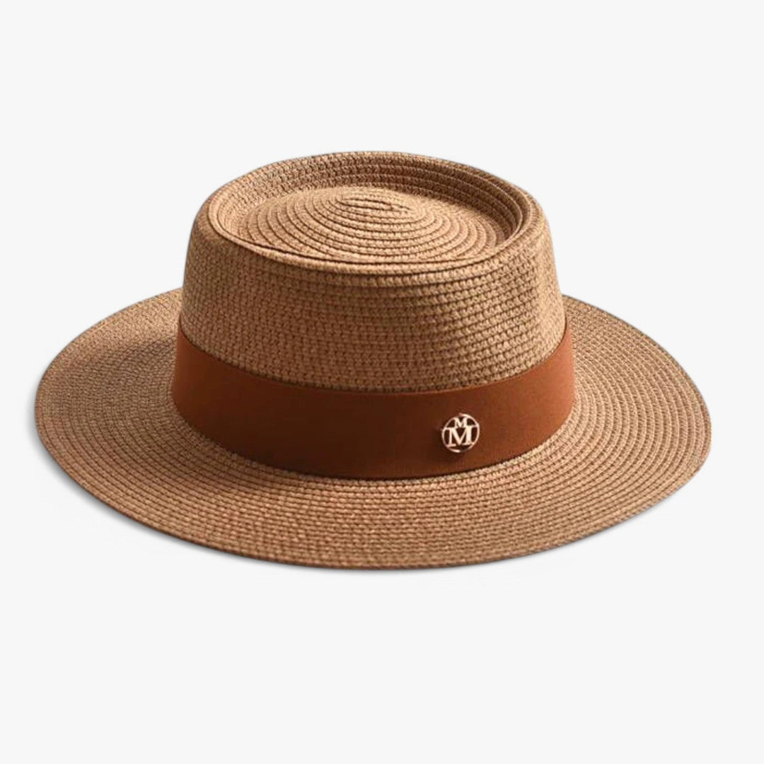 Chic wide brim straw travel hat for women, providing essential UV protection and elegant style.