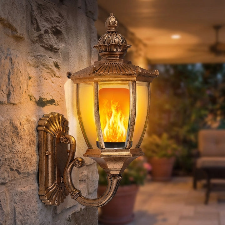 Emberelle flickering flame LED bulb creates cozy, vintage-style ambiance. Multi-mode decorative light for home.