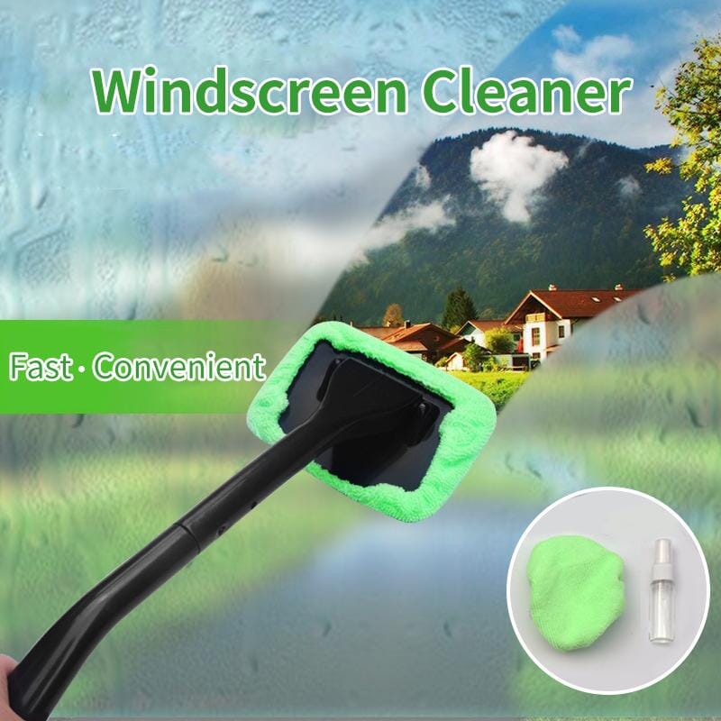 Compact car windshield cleaner folded for easy storage, perfect car accessory for quick cleans.