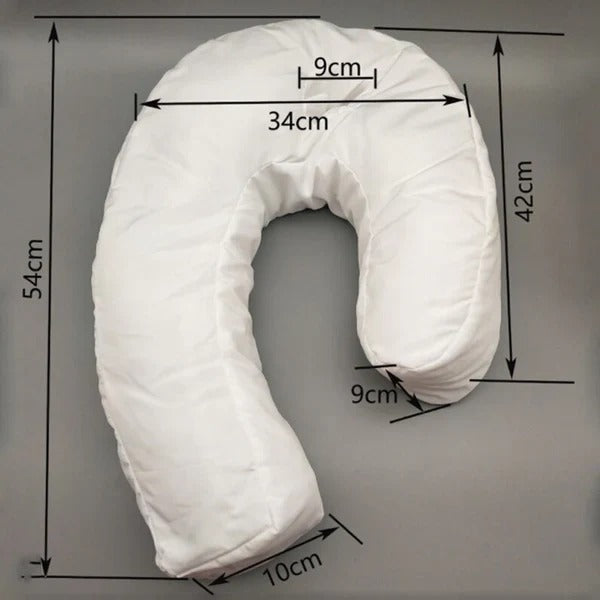 Washable cover memory foam ear pillow for side sleepers, offering neck support & pressure relief.