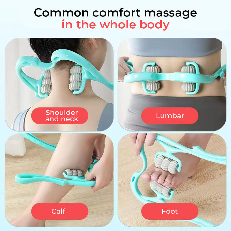 Side view of the ergonomic neck massager, highlighting sleek design.