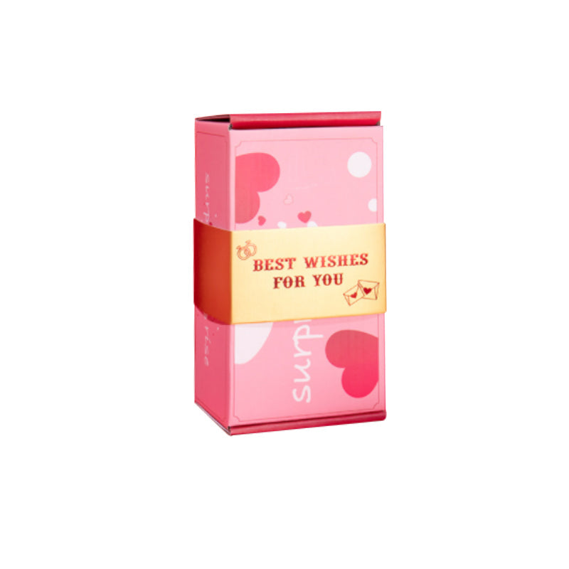 The interior of the Exploding Surprise Gift Box before it's assembled, showing flat layers.