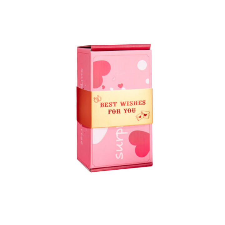 The interior of the Exploding Surprise Gift Box before it's assembled, showing flat layers.