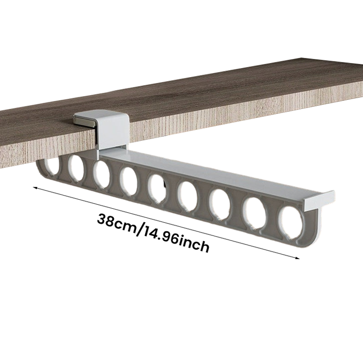 Unisex closet storage shelf, designed for easy installation and efficient space utilization.