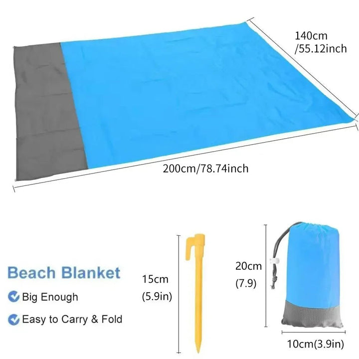 Group enjoying a picnic on a spacious extra large waterproof beach blanket at the park.