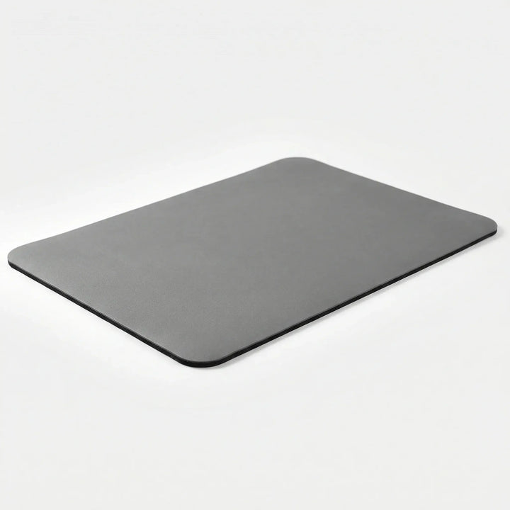 Flowique wave design kitchen dish drying mat. Quick dry, super absorbent, non-slip for countertop protection.