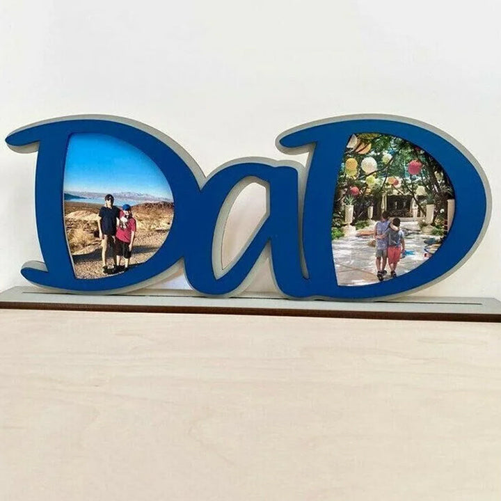 Father's Day gift: stylish acrylic photo frame holding a cherished family memory, perfect for home.