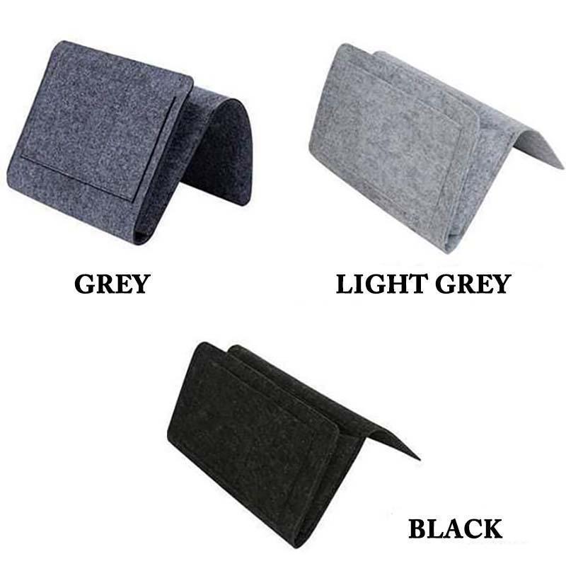 Dorm room friendly felt organizer, simplifying storage and adding a touch of modern utility.
