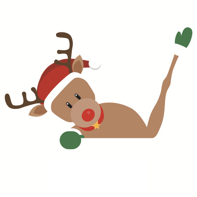 Santa Claus waving rear wiper decal, festive car decor for Christmas