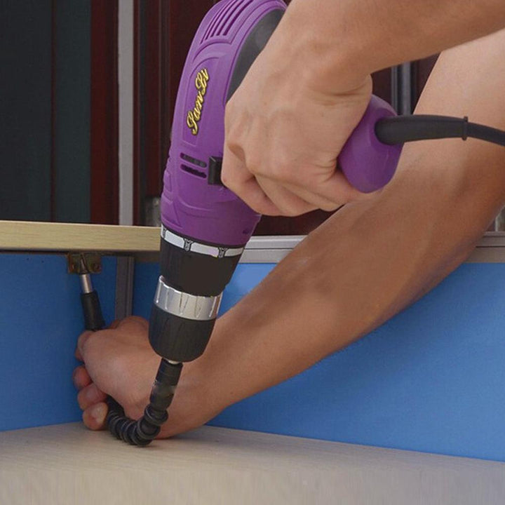 Handy flexible drill shaft extension, designed for precision and ease of use in confined spaces.
