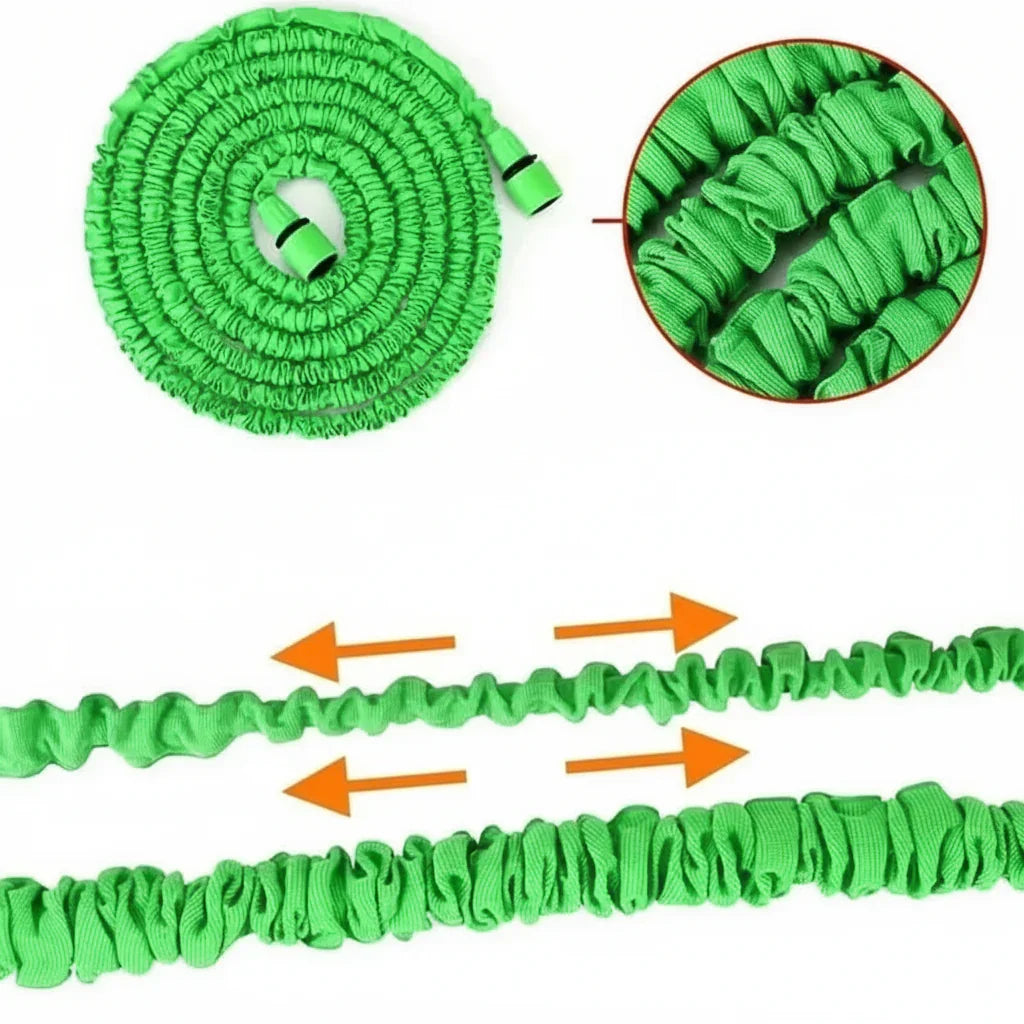 Kink-free expandable garden hose for effortless watering & cleaning, making yard work simple & enjoyable.
