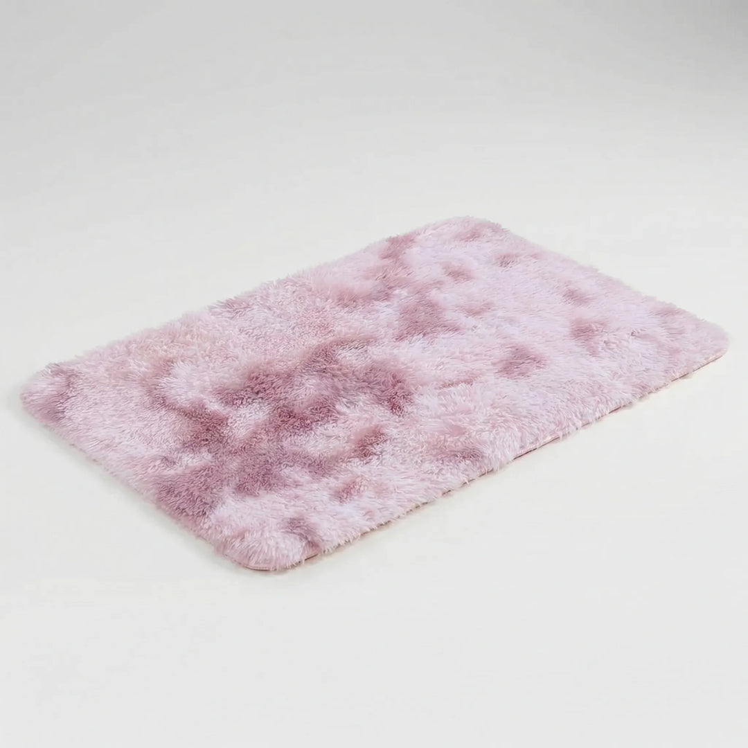 Decorative Flowique low pile area rug with flowing waves, non-slip, durable indoor floor mat for entryways & baths.