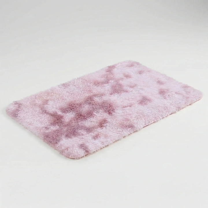 Decorative Flowique low pile area rug with flowing waves, non-slip, durable indoor floor mat for entryways & baths.