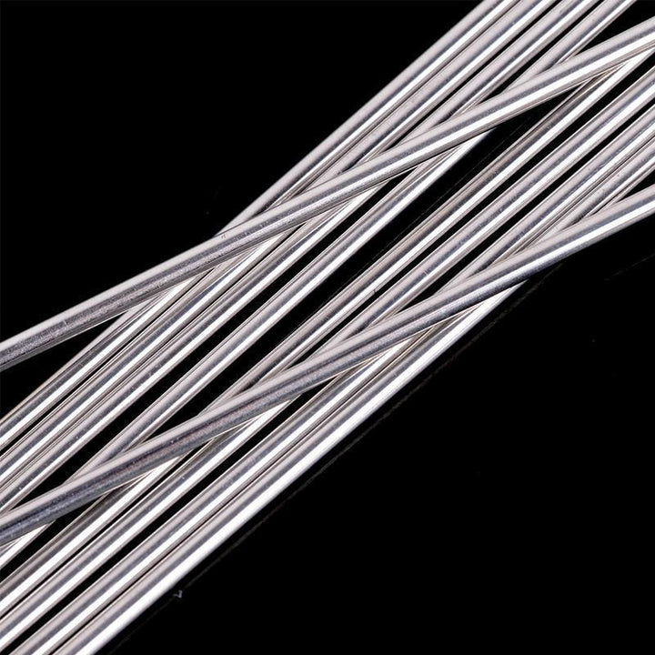 Close-up of flux-cored welding rods, essential tool for strong, durable metal repairs